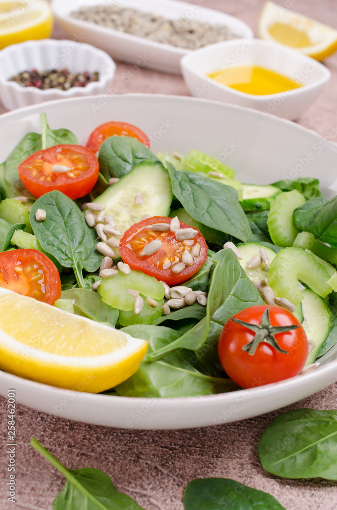 Salad of raw vegetables Salad of raw vegetables