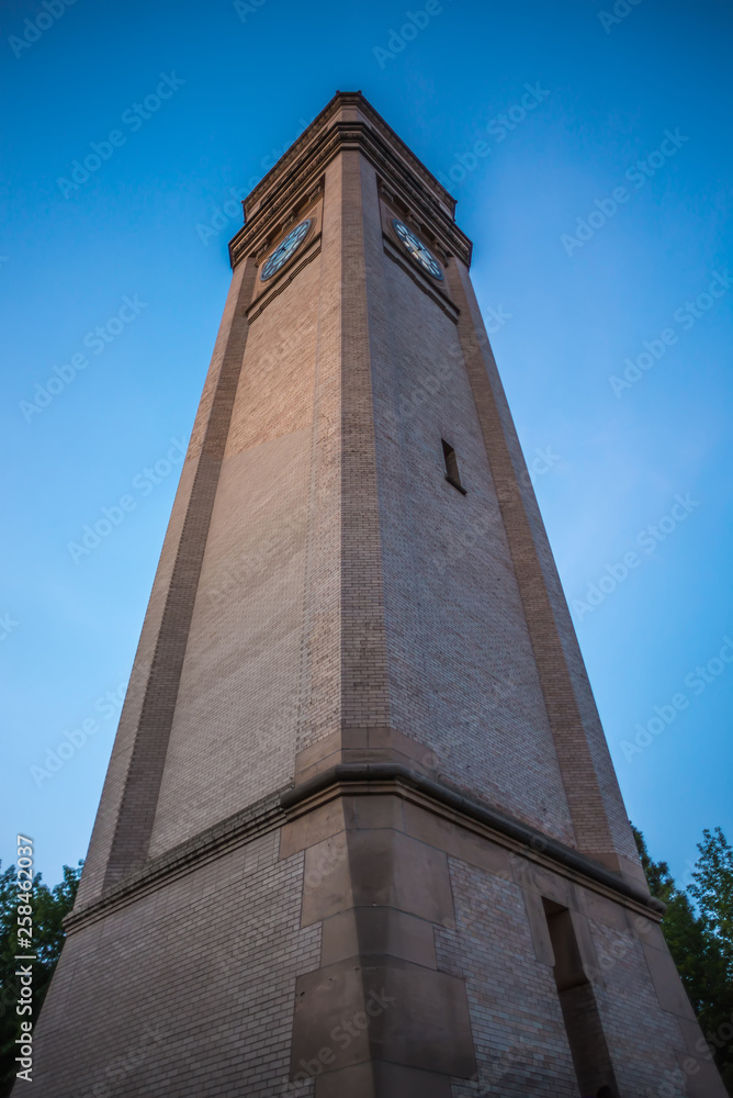 Spokane River in Riverfront Park with Clock Tower