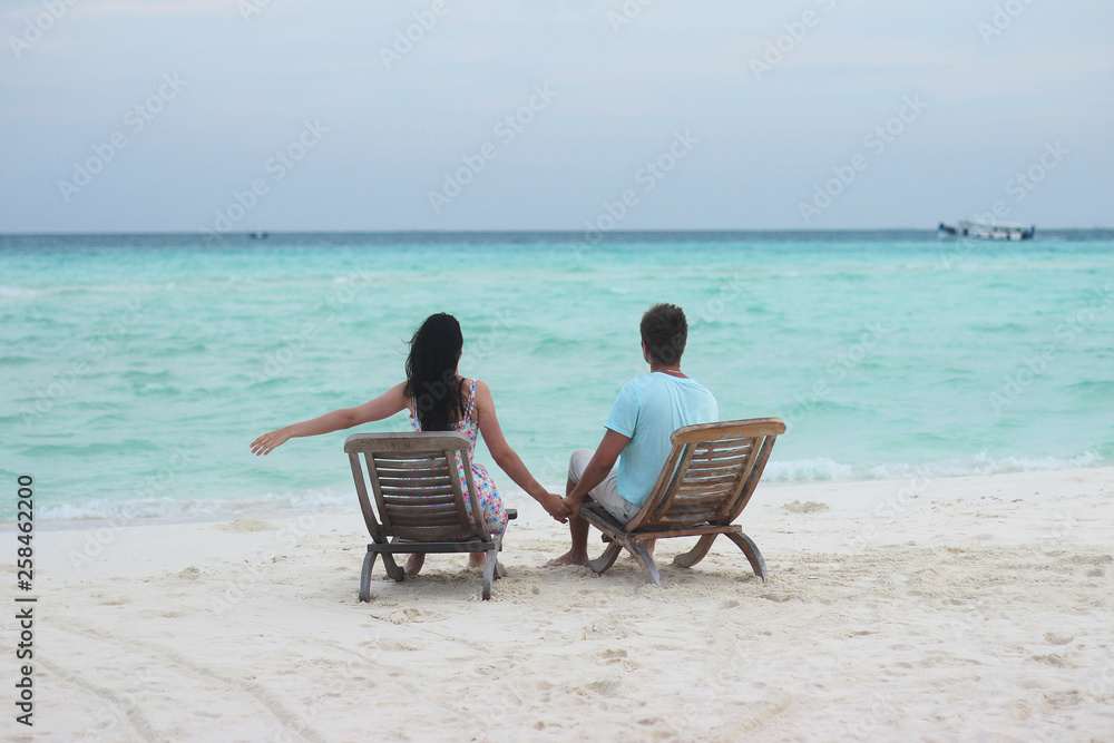 young couple on the beach