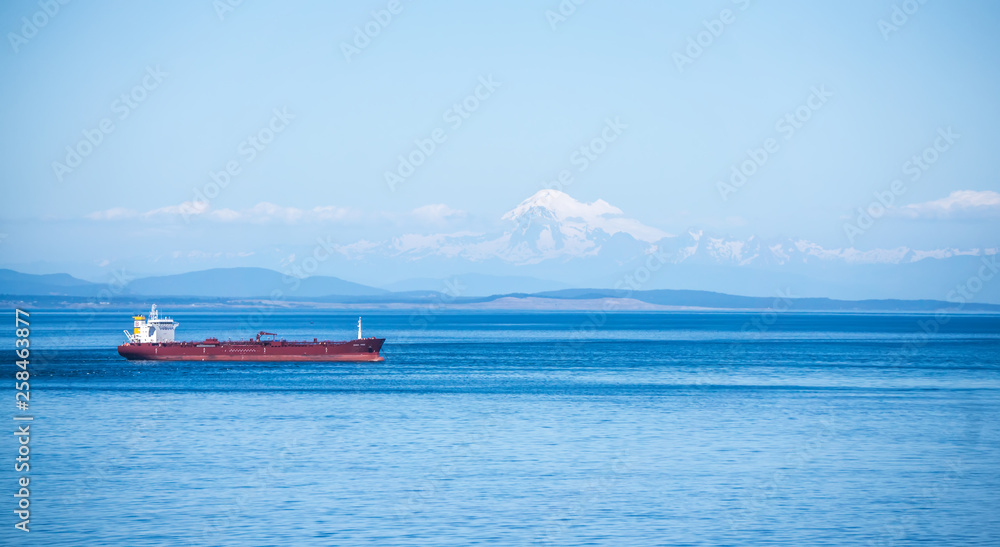 cargo oil tanker ship in the ocean