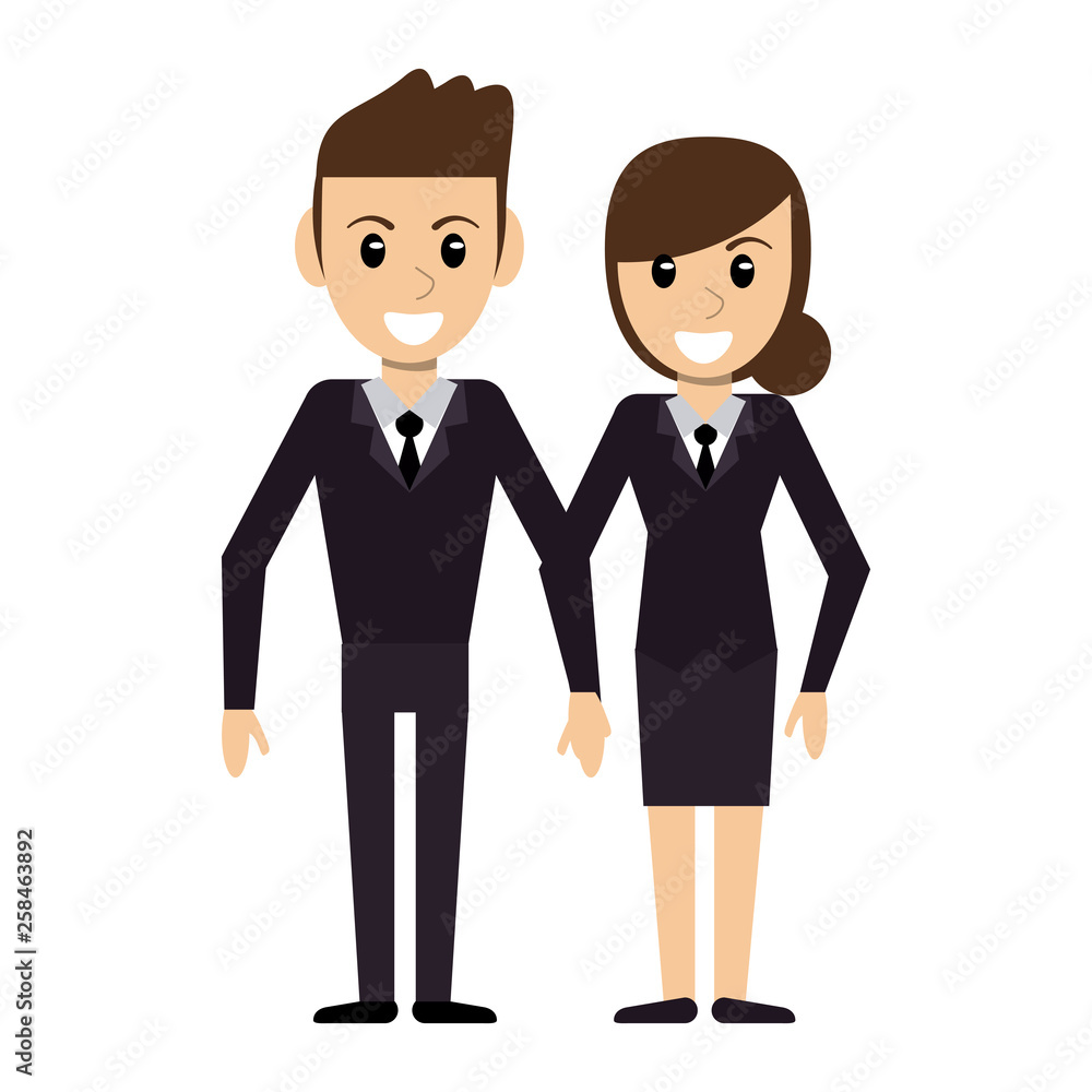 Businessman and businesswoman cartoon Businessman and businesswoman cartoon