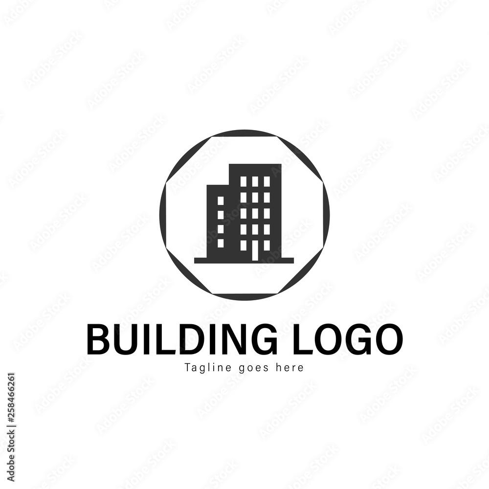 Building logo template design. Building logo with modern frame vector design Building logo template design. Building logo with modern frame vector design