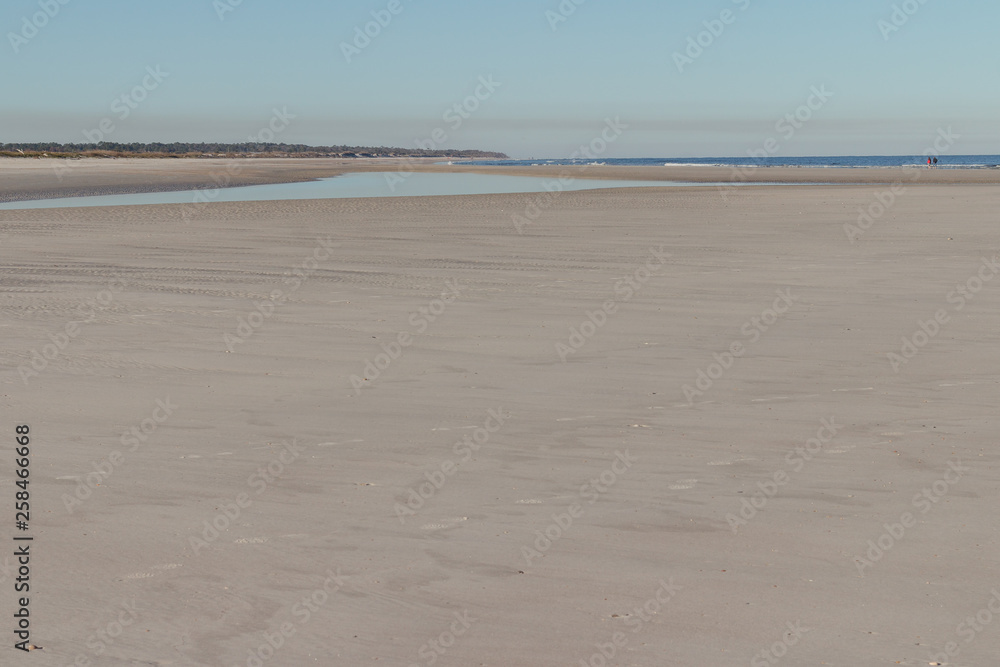 empty isolated beach with lots of beautiful sand empty isolated beach with lots of beautiful sand