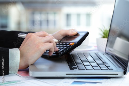 Accounting. Items for doing business in the office in the composition.