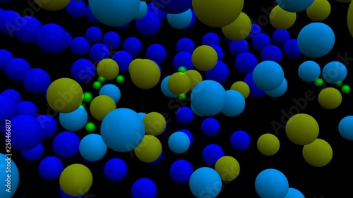 Nuclear fission of uranium - chain reaction with alpha matte.
