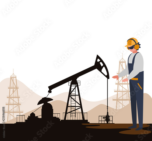 oil industry worker avatar character