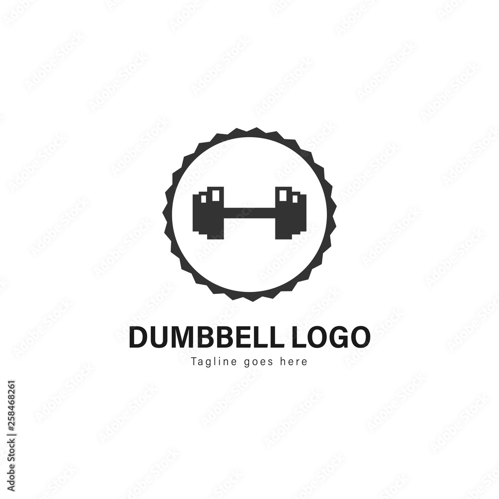 Fitness logo template design. Fitness logo with modern frame vector design Fitness logo template design. Fitness logo with modern frame vector design
