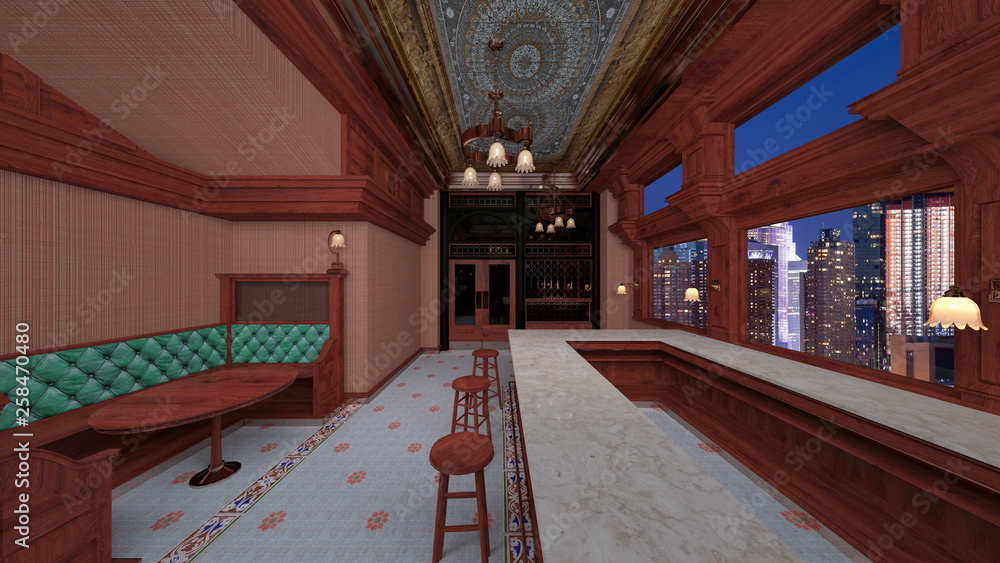 Naklejka premium レストラン