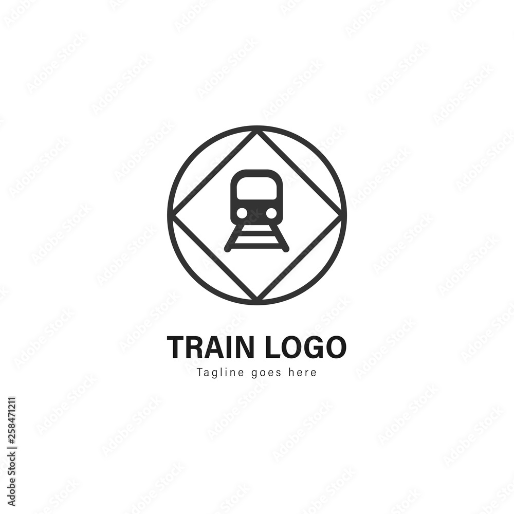 Train logo template design. Train logo with modern frame vector design Train logo template design. Train logo with modern frame vector design