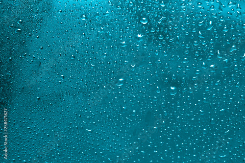 raindrops on glass  condensate 