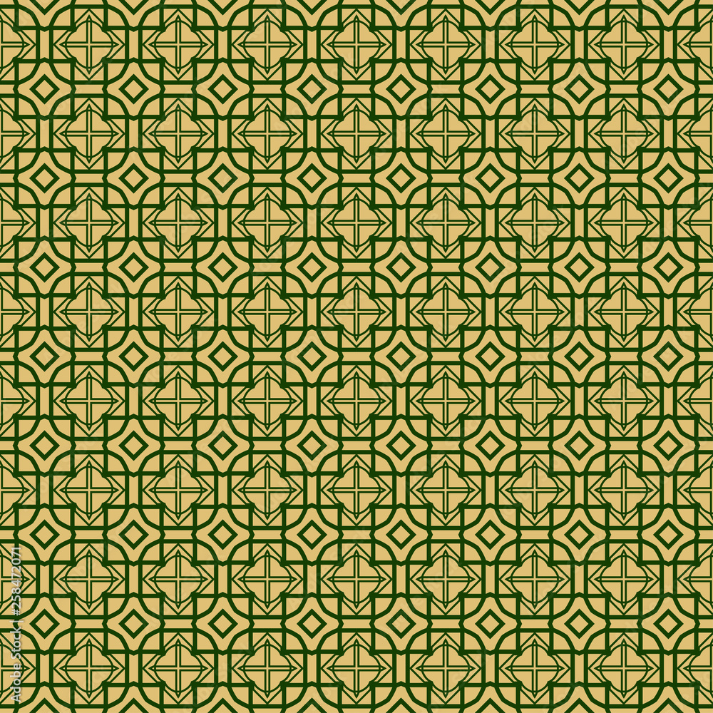 custom made wallpaper toronto digitalModern Geometric Pattern With Hand-Drawing Ornament. Vector Super Illustration. For Fabric, Textile, Bandana, Scarg, Colored Print. Green olive color