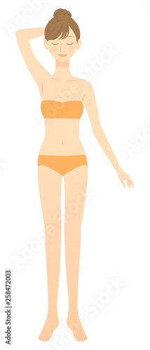 女性　脱毛　全身　正面　02