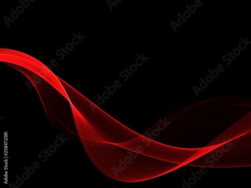 Abstract shiny color red wave design elemen