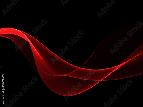 Abstract shiny color red wave design elemen