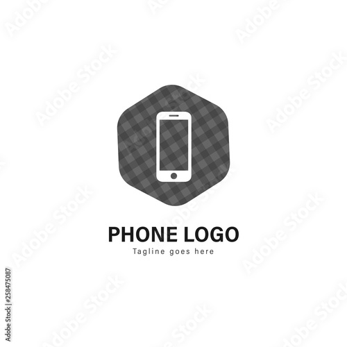 Smart phone logo template design. Smart phone logo with modern frame vector design