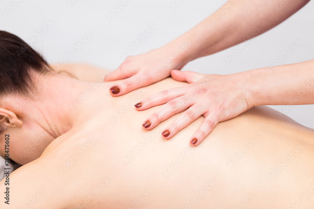 Neck massage in a beauty salon