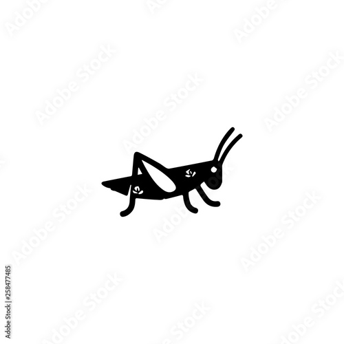 Grasshopper insects icon. Nature sign