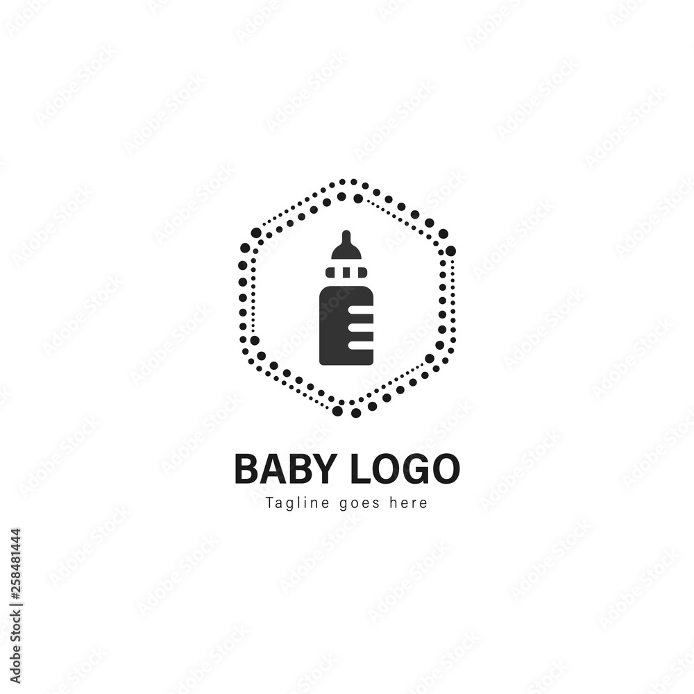 Baby logo template design. Baby logo with modern frame vector design Baby logo template design. Baby logo with modern frame vector design