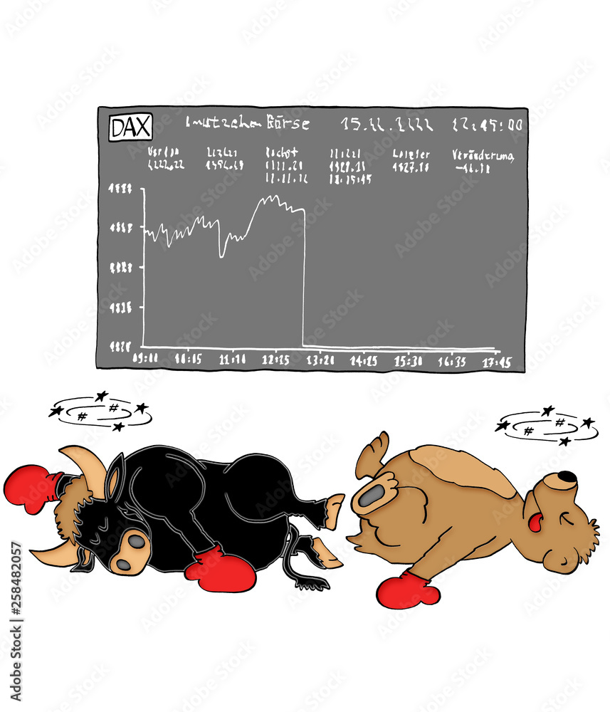 Börsenhandel schwarzer Freitag Cartoon Stock Illustration | Adobe Stock