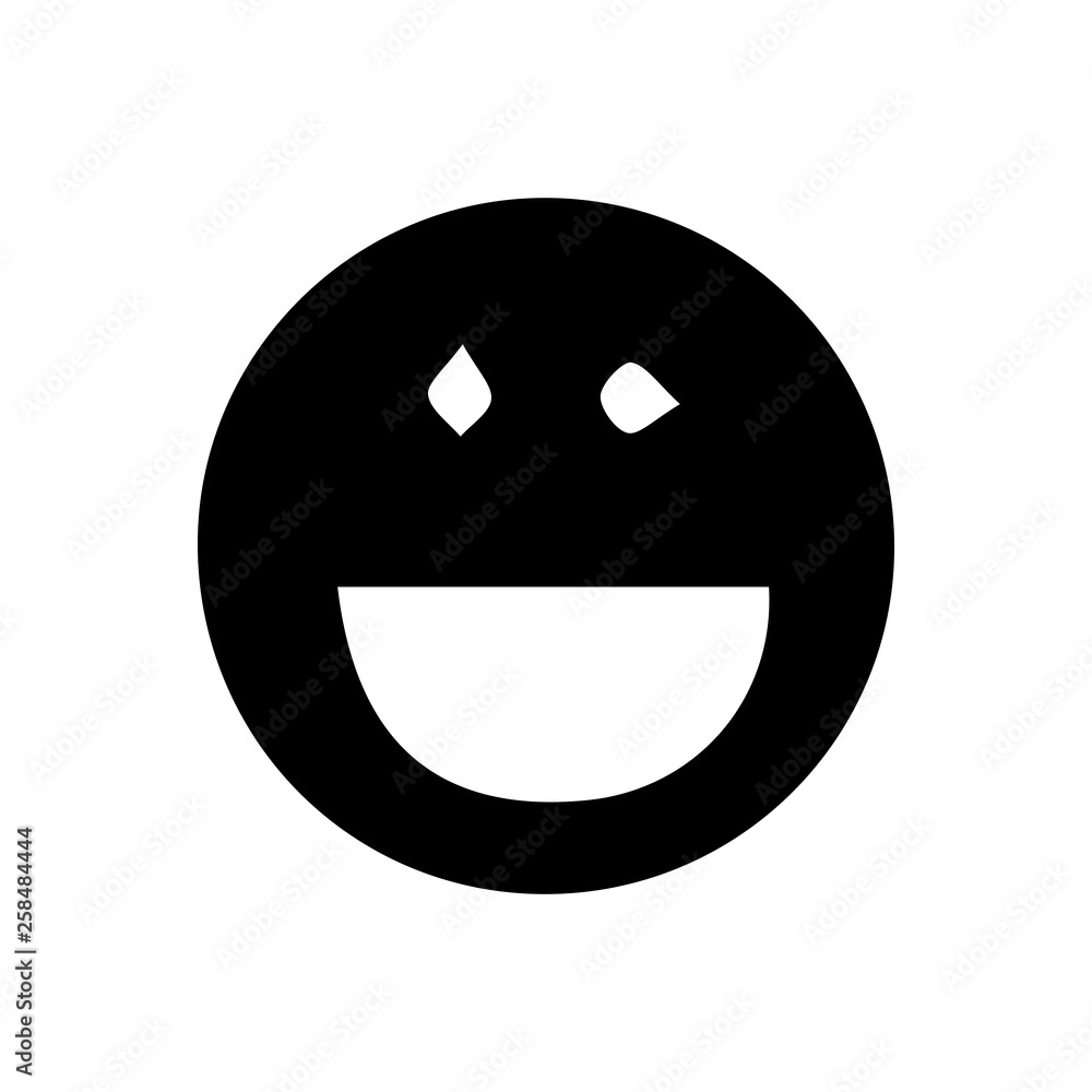 Fototapeta premium Emoji icon. Happy party sign