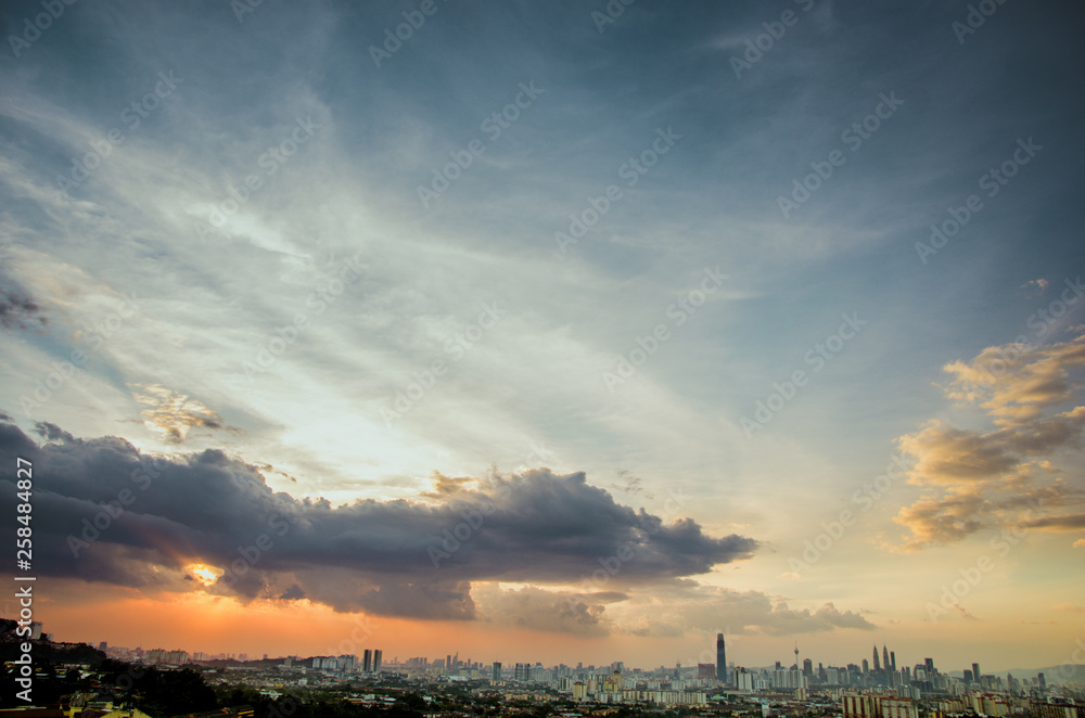 Sunset view of kuala lumpur city from bukit ampang, kuala lumpur, Malaysia. Taken from Ampang Lookout Point. Sunset view of kuala lumpur city from bukit ampang, kuala lumpur, Malaysia. Taken from Ampang Lookout Point.