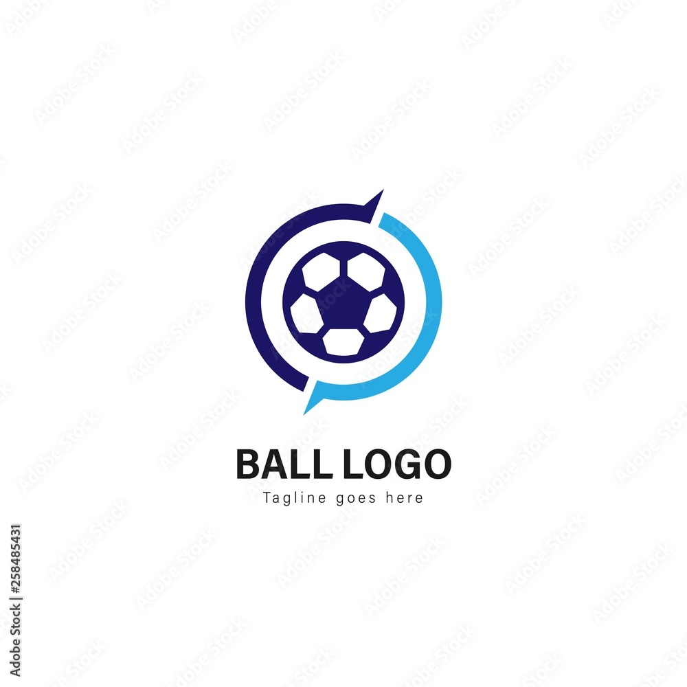 Naklejka premium Soccer logo template design. Soccer logo with modern frame vector design