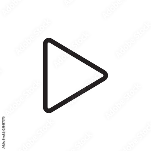 Play button icon. Video playe sign. Arrow symbol