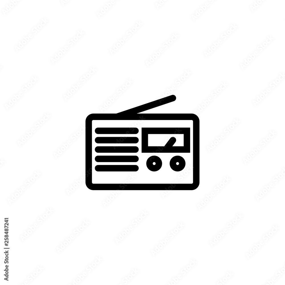 Radio icon. Music record sign. Audio symbol Radio icon. Music record sign. Audio symbol