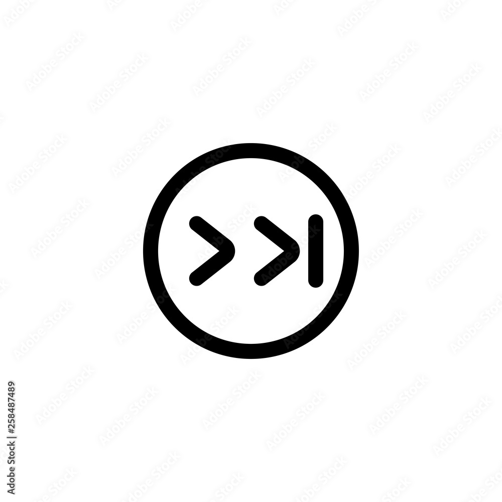 Multimedia player arrow icon. Player control sign Multimedia player arrow icon. Player control sign