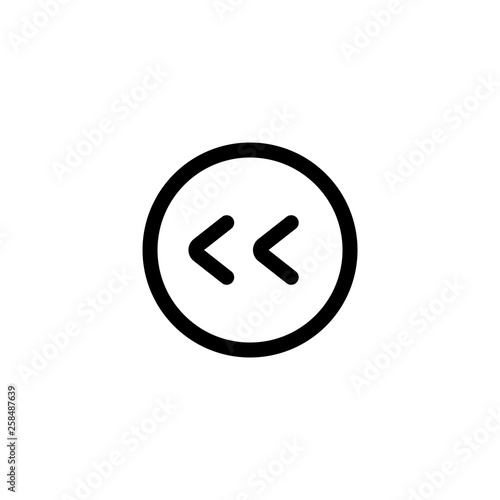 Multimedia player arrow icon. Player control sign