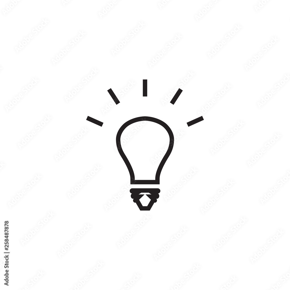 Bulb icon. Lamp light sign. Creative idea symbol Bulb icon. Lamp light sign. Creative idea symbol