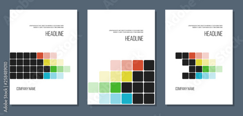 modern abstract geometric covers set, vector illustration