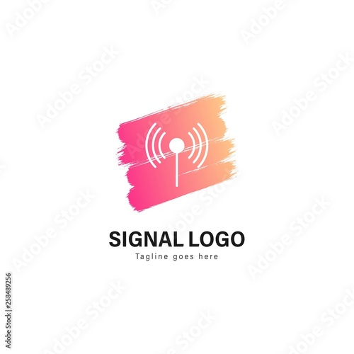 Signal logo template design. Signal logo with modern frame vector design