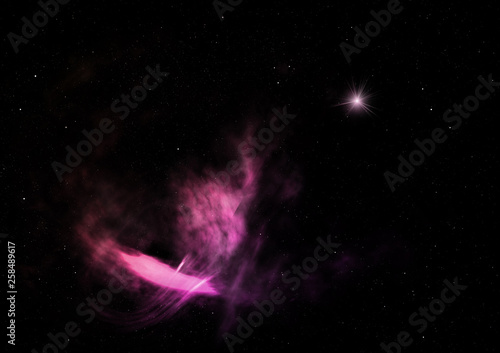 Fototapeta Naklejka Na Ścianę i Meble -  Small part of an infinite star field. 3D rendering