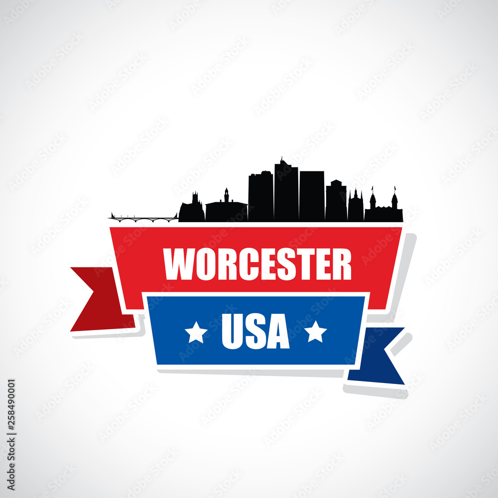 Worcester skyline - Massachusetts, United States of America, USA