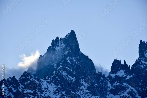 Alpine mountains. Mont Blanc Pass