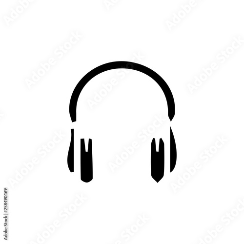 Headphone music icon. Earphon sign photo