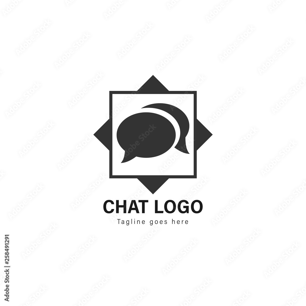 Chat logo template design. Chat logo with modern frame vector design Chat logo template design. Chat logo with modern frame vector design
