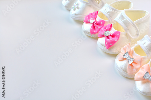Baby girl fashion wear booties background