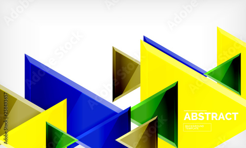 Free Download Flying triangles compostion geometric background - GFXLoad