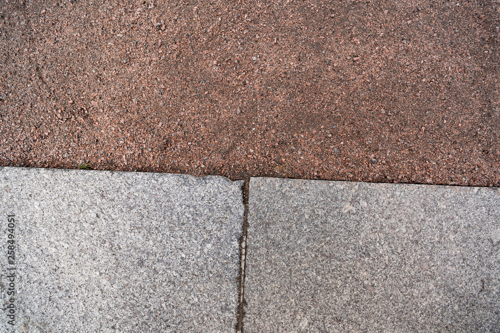 Fototapeta premium Background of stone slabs and soil