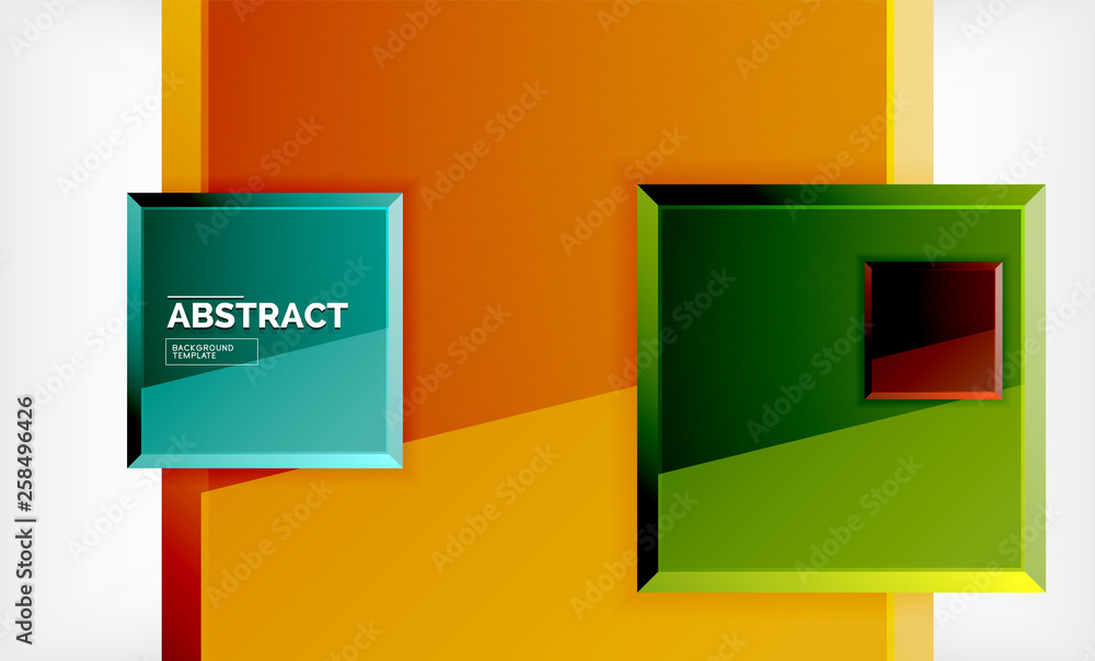 Square abstract background, glossy geometric design Square abstract background, glossy geometric design