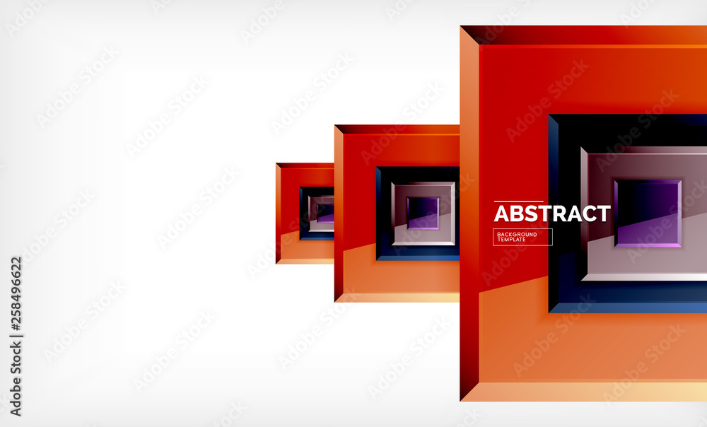 Square abstract background, glossy geometric design Square abstract background, glossy geometric design
