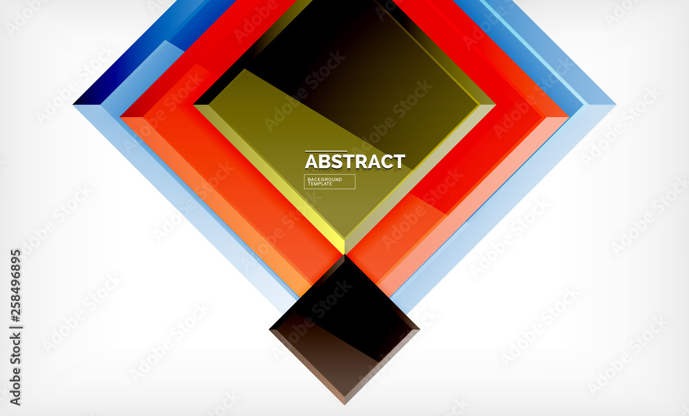 Square geometrical background Square geometrical background