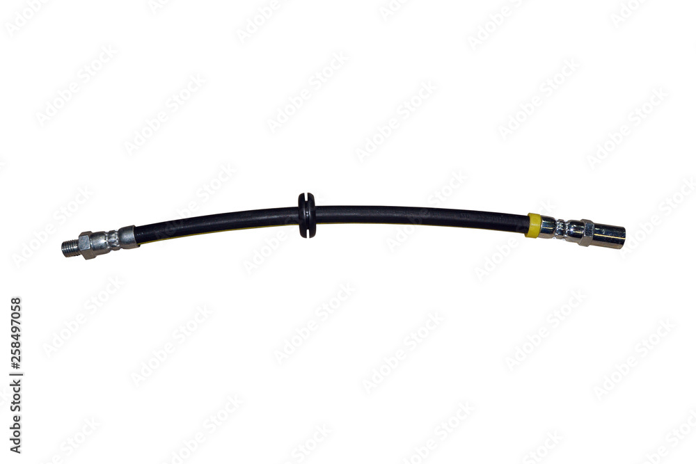 Brake hose for a car on a white background Brake hose for a car on a white background