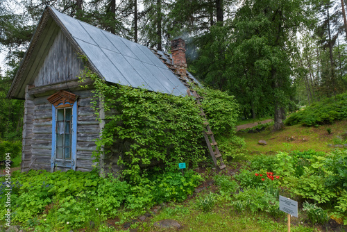 SOLOVKI, REPUBLIC OF KARELIA, RUSSIA - JUNE 27, 2018: Former commandant building in the Botanical garden on Solovki. Solovki Islands, Arkhangelsk region, White Sea