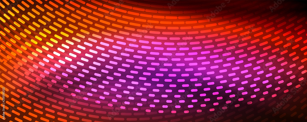 Glowing light particles in dark neon space, magic glow shiny abstract background Glowing light particles in dark neon space, magic glow shiny abstract background