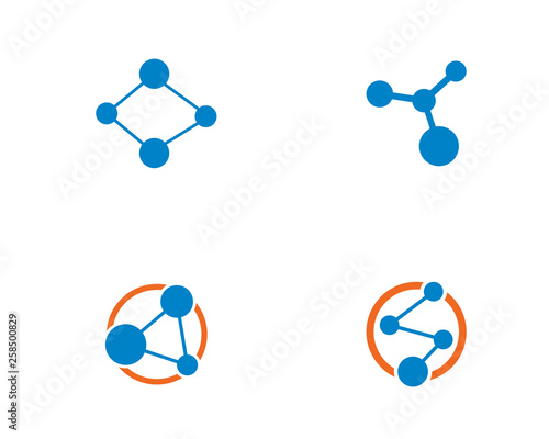 molecule logo vector icon illustration design