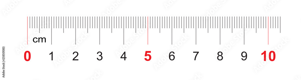 Grid For A Ruler Of 100 Millimeters 10 Centimeters Calibration Grid 