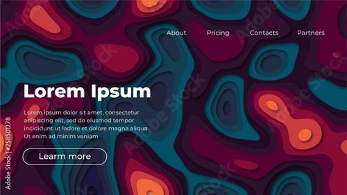 Colorful geometric background 04. Fluid shapes composition. Eps10 vector